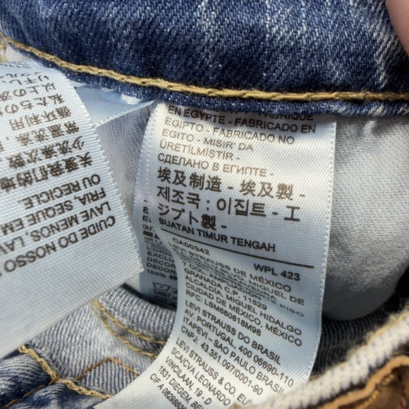 Levis 559 Jeans Mens 40x30 Blue Light Wash Relaxed Straight Leg Stretch Denim - Picture 8 of 10